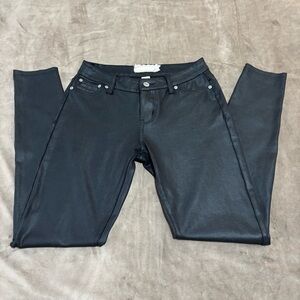 Altar’d State NWOT Black Skinny Jeans 26/3 Coated Shine Pants
